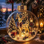 🎄Glowing Christmas diorama bauble – A little winter wonderland in the palm of your hand
