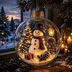 🎄Glowing Christmas diorama bauble – A little winter wonderland in the palm of your hand