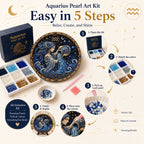 🌙✨Personalized 12 Zodiac Pearl Art Kit – Relax & Create! 🌌