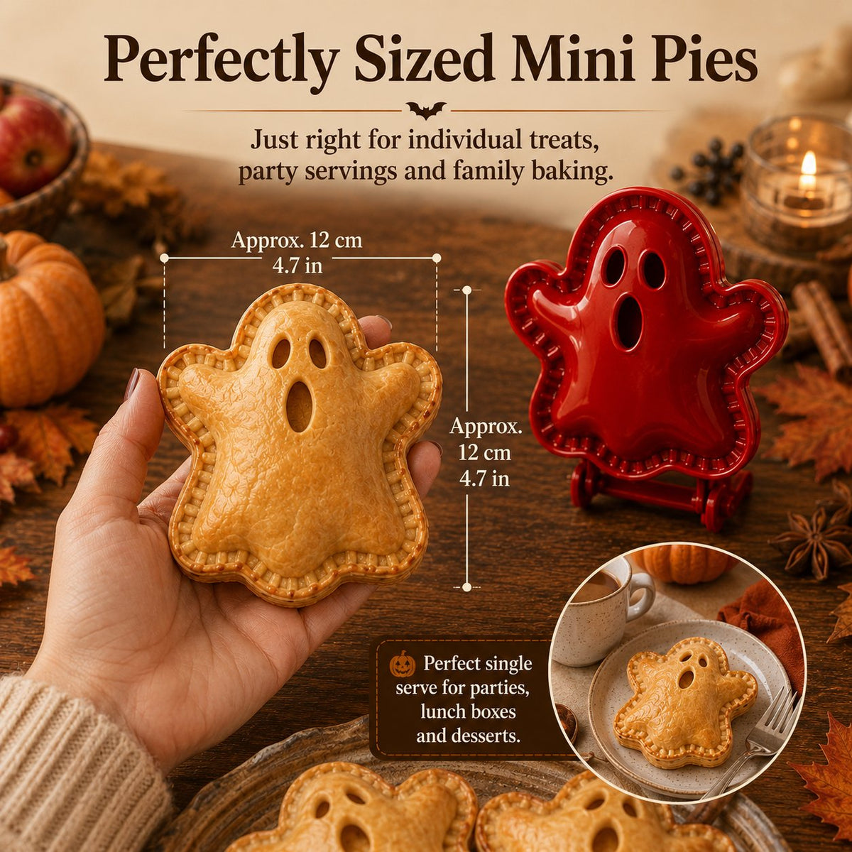 🎃 8-piece Halloween mini hand pie mould set