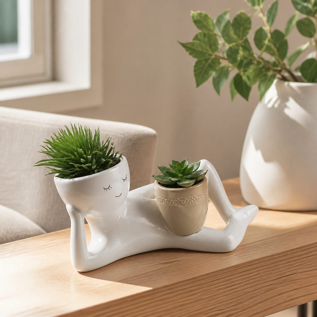 🦥 Abstract-Style Planters: Creative Resin Succulent Pots & Abstract Desktop Decor! 🌿
