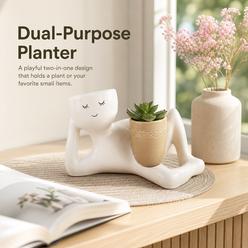 🦥 Abstract-Style Planters: Creative Resin Succulent Pots & Abstract Desktop Decor! 🌿