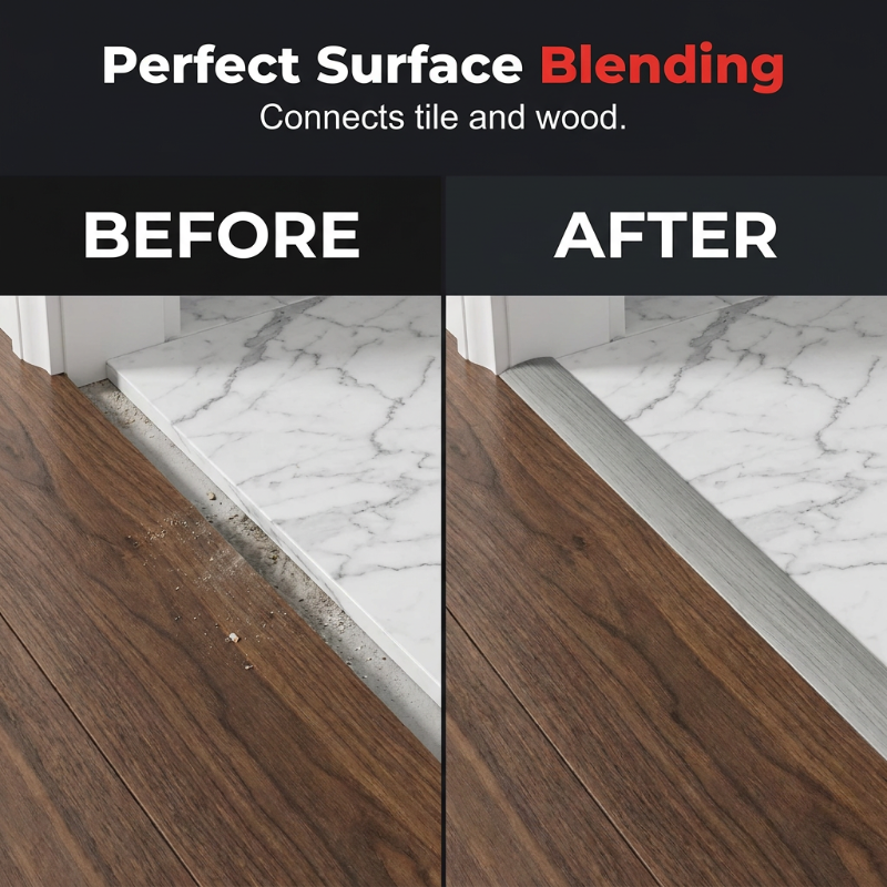 🩹 Self-Adhesive Floor Transition Strip: Flexible PVC Peel-and-Stick Threshold Edge Edging! 🚪