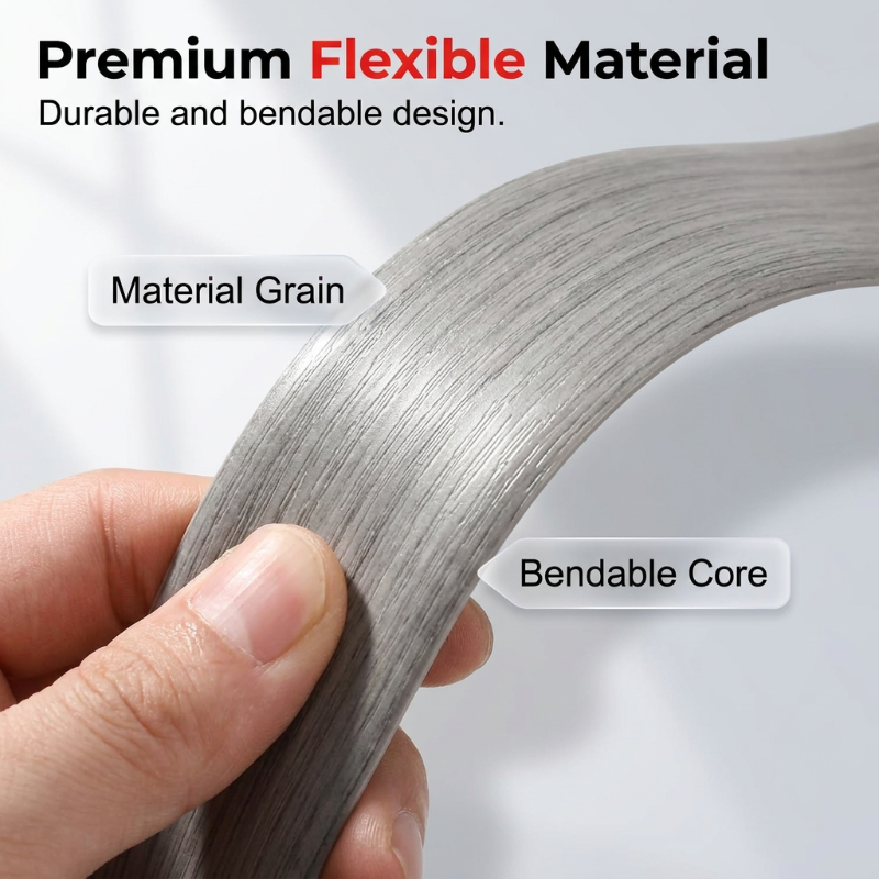 🩹 Self-Adhesive Floor Transition Strip: Flexible PVC Peel-and-Stick Threshold Edge Edging! 🚪