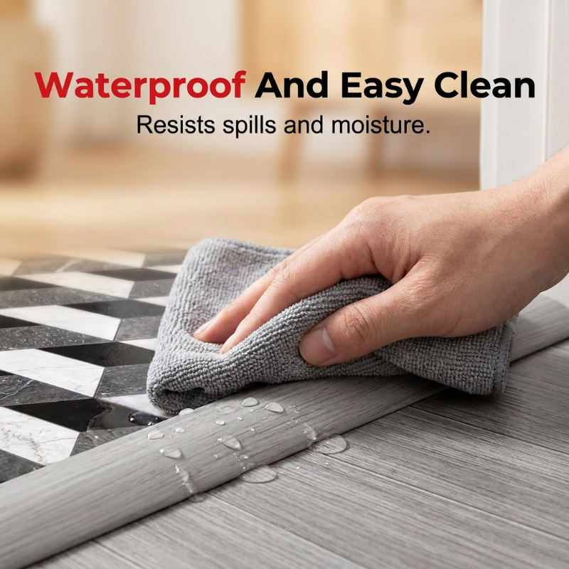 🩹 Self-Adhesive Floor Transition Strip: Flexible PVC Peel-and-Stick Threshold Edge Edging! 🚪
