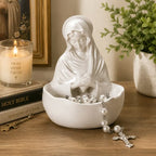 ✨🏛 High-quality resin desk jewelry tray: an elegant white storage bowl for your vanity! ✨🧕